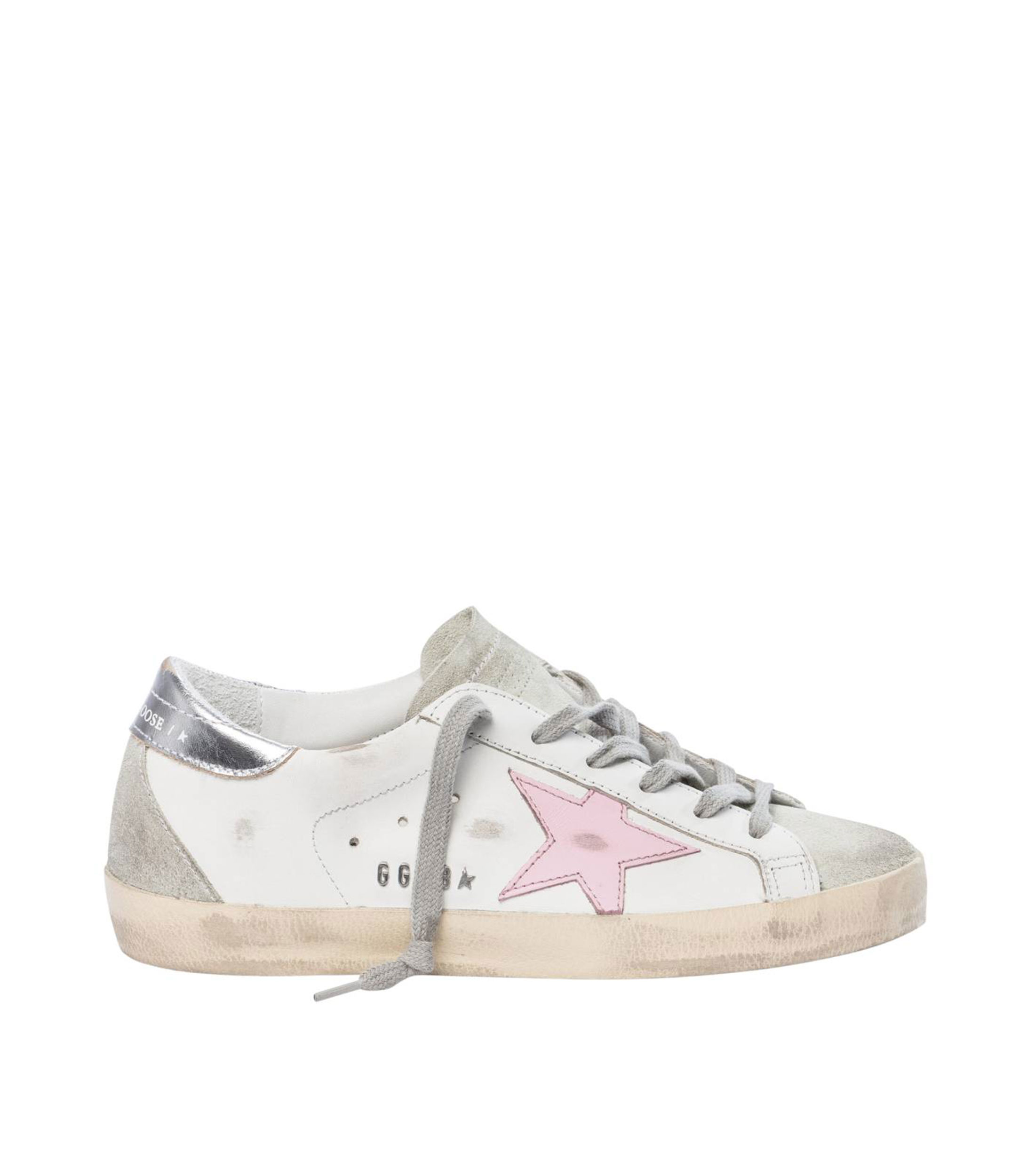 Golden Goose Deluxe Brand Tenis casuales en piel blanca Mujer El